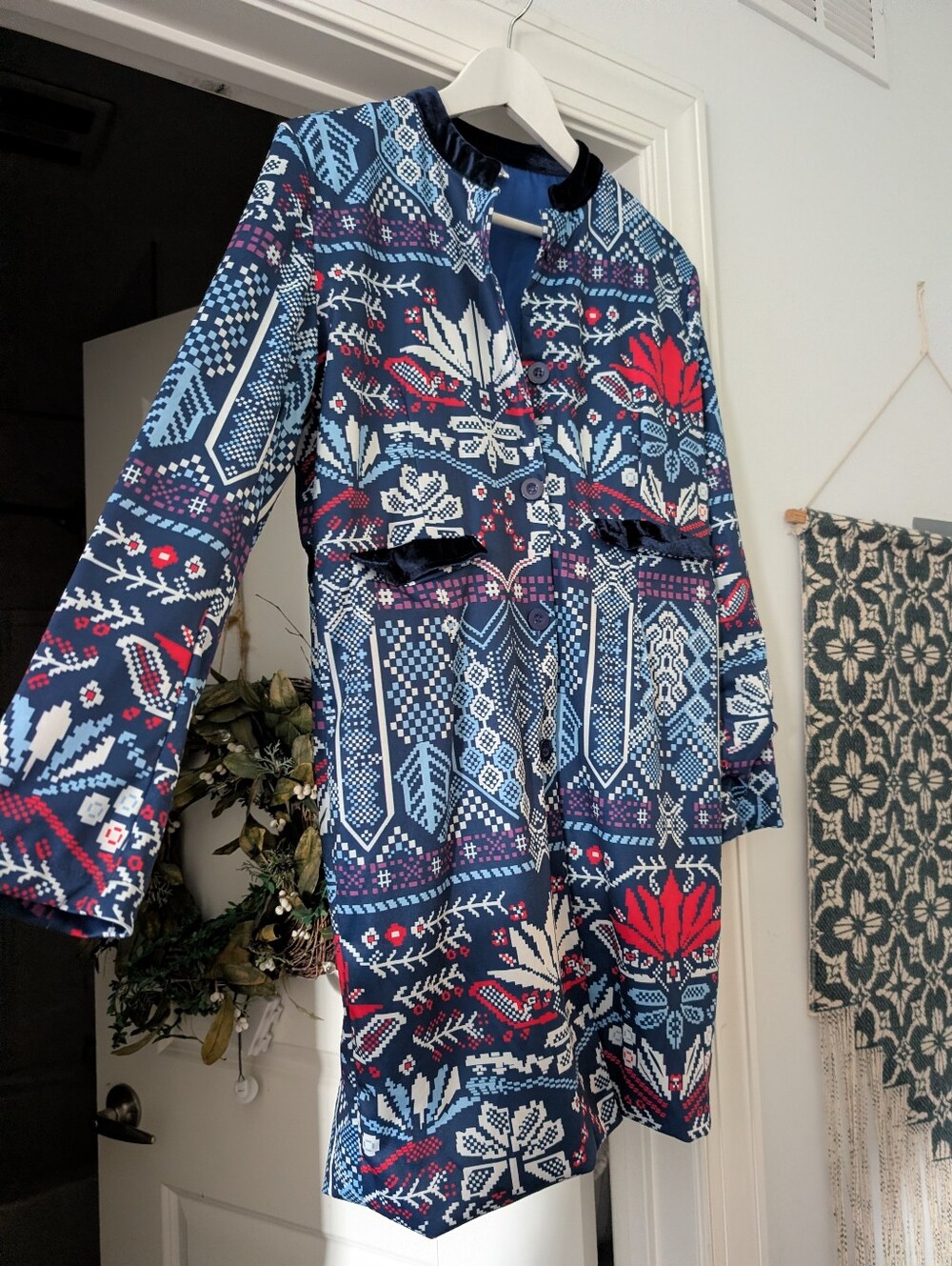 Bohemian Southwestern Tribal Jacket Size Large Button Down Order Plus Large